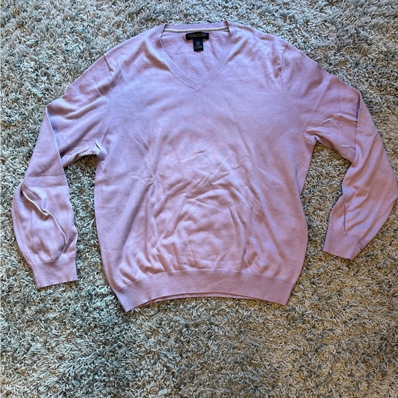 Men’s Banana Republic Purple Silk Cotton Cashmere V-neck Sweater - Picture 1 of 2
